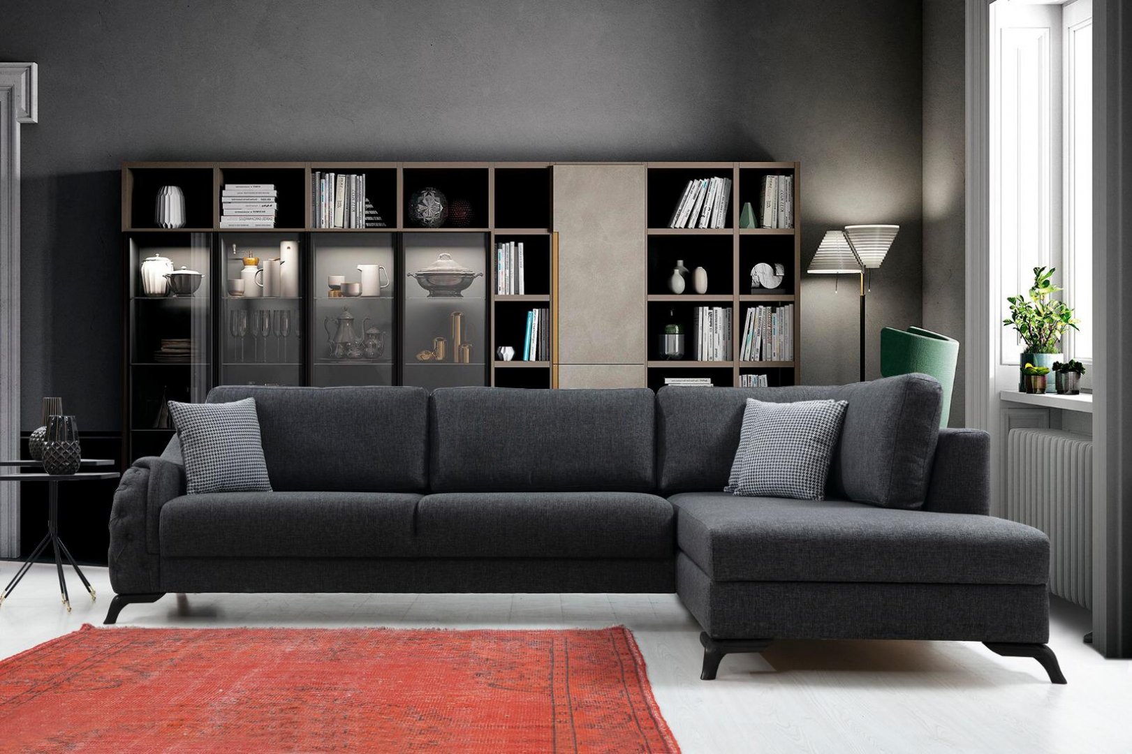 Luna Modern Corner Sofa Set